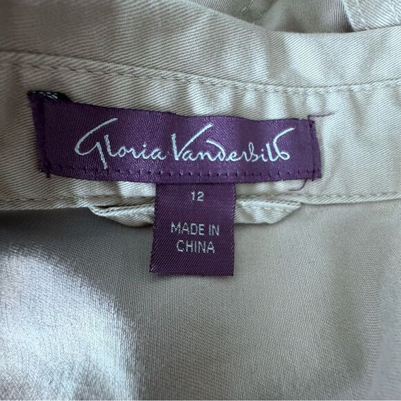 Gloria Vanderbilt Y2K Dress Cotton Button Down Casual SZ 12 - Picture 12 of 15